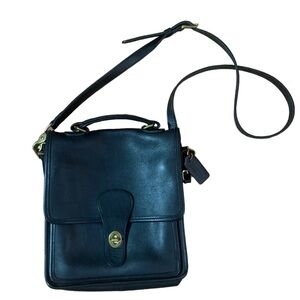 Vintage Coach Station Bag in Black Leather - Style No. 5130